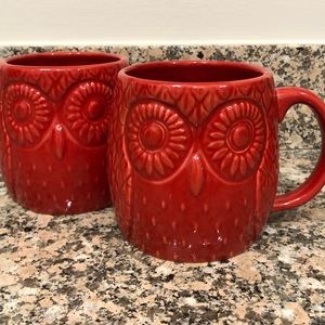 Set of 2! West Elm Owl Mugs